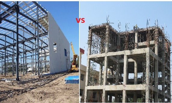 Structural steel or Reinforced concrete